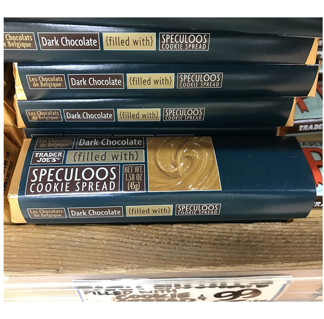 Trader Joe's 트레이더조 벨기에산 쿠키 스프레드 다크 초콜릿 1.58oz(43g) 10팩, 43g