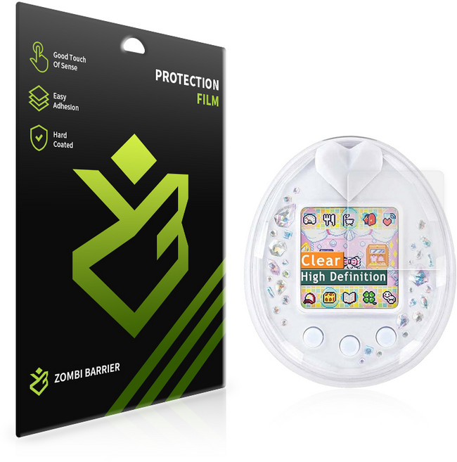 [호환] 다마고치 PS 다마고치 포유 4U 로열 AR 고화질 액정보호필름 2매 좀비베리어, 단품, 단품
