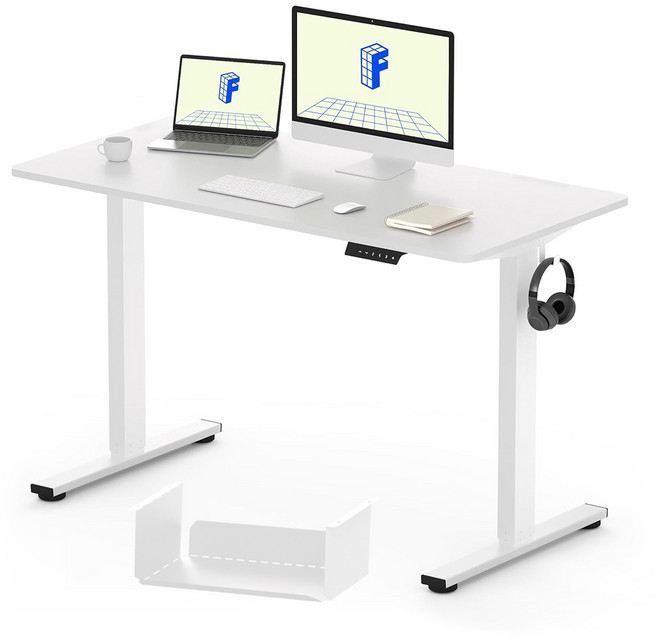 FlexiSpot 전동 모션데스크 EF1H 높낮이조절책상 높이735~1180mm A/S 5년 올바른 자세 스탠딩 데스크 컴퓨터책상 학생책상, 1200화이트