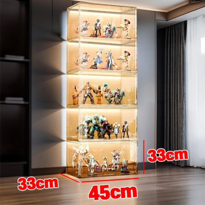 HNEED 피규어 장식장 진열장 아크릴 케이스 대형 led 조명