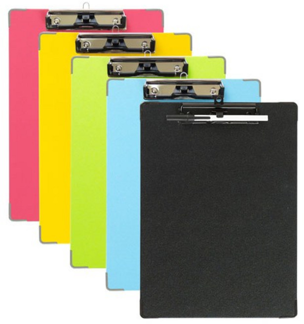 [인터탑] 문화산업 A4 네오 클립 보드 F814-7 10개입, F814-7 네오 클립보드, 검정(10개묶음), 1세트