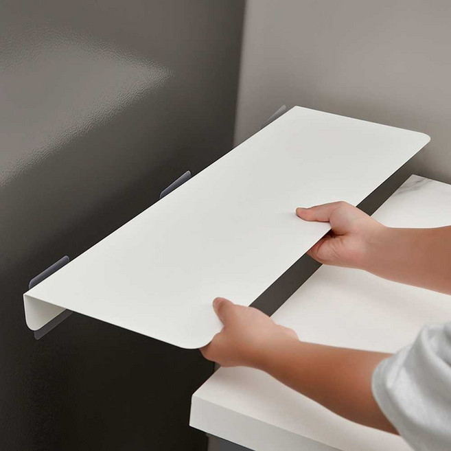 키보드 받침 접이식 확장 보드 연장 슬라이딩 테이블 확대 책상 선반, 흰색 30x10cm 간격 10cm, 1개