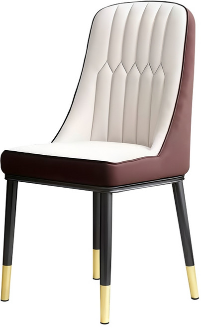 極美家居 北歐風撞色椅, 1件, 【白色+棕色】高回彈海綿 久坐不塌陷, 白色+棕色