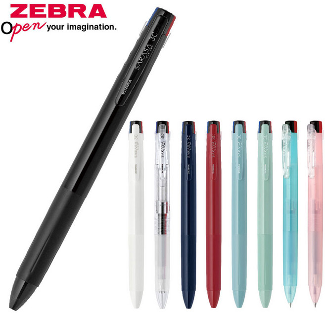 [pen도소매]제브라 사라사 클립 3색 J3J5 J3JS5 SARASA CLIP 3C 0.4 0.5mm, 0.4mm 모스 그린