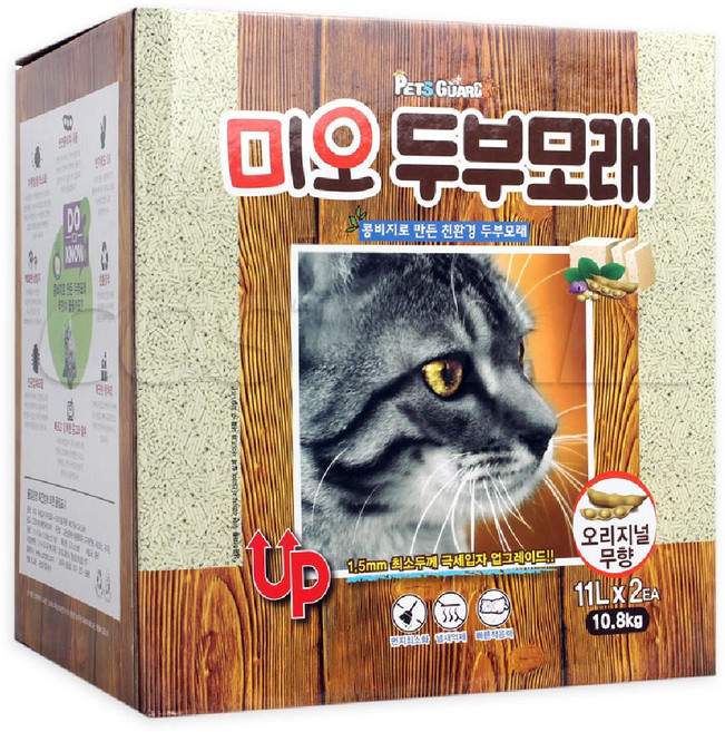 미오 고양이 두부모래 고양이용품 용변모래 코스트코, 2개, 11L