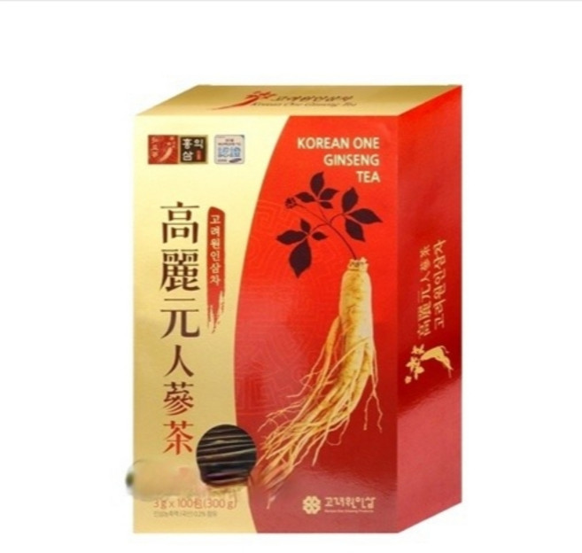 高麗元 韓國高麗人蔘茶 100入 隨身茶包 即溶式, 1個, 韓國高麗人蔘茶1盒, 3g, 100個裝