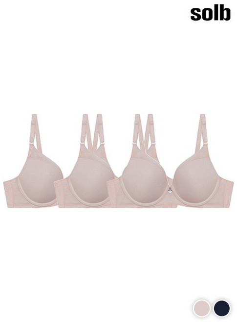솔브 올라운더 더블 다운핏 브라 A G컵 3매입 SSET825