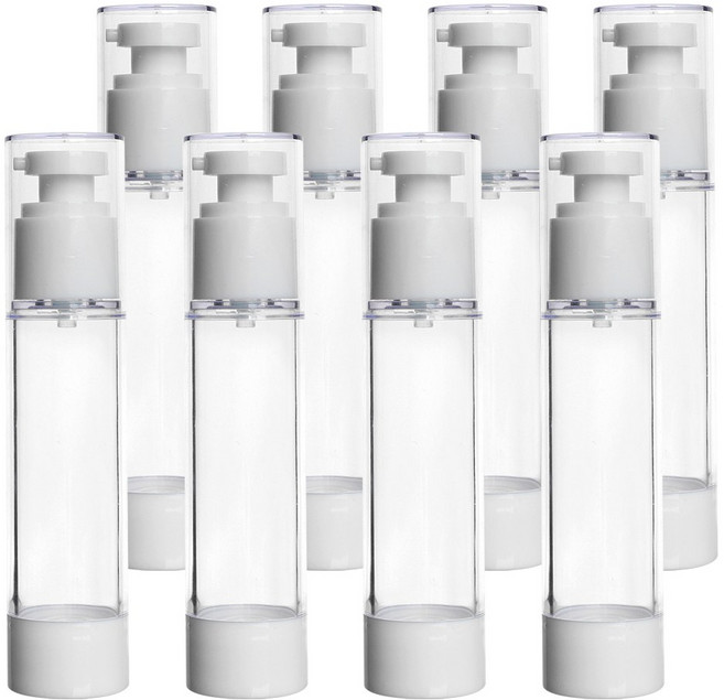 리피트인 펌프형 화장품용기 로션 크림 에센스 공병 진공 50ml, 8개, 투명