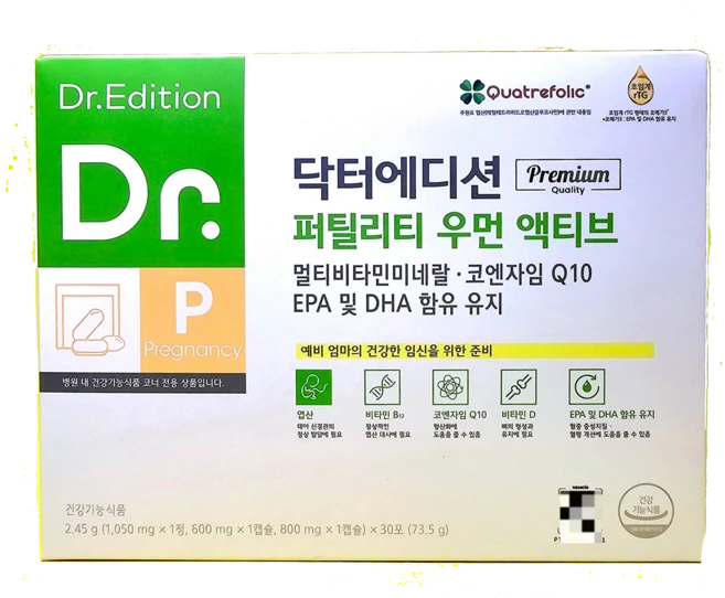 닥터에디션 퍼틸리티 우먼 액티브, 1개, 30회분 - 쿠팡