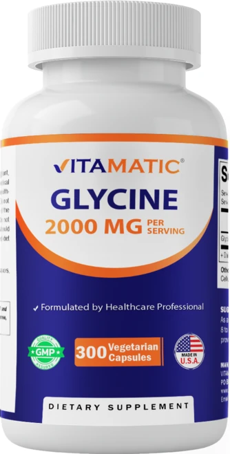 비타매틱 글리신 보충제 1회 제공량 2000mg 300캡슐, 1개, 300회분 - 쿠팡