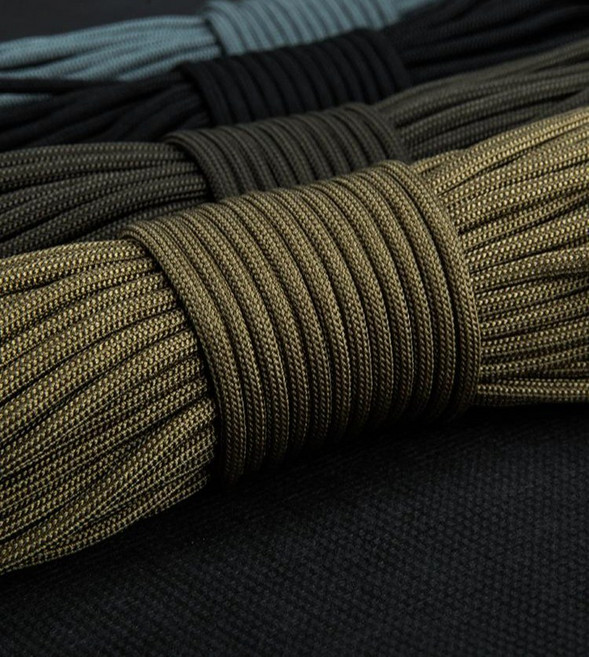 호구끈 갑끈 세트 갈색자주색 도체 검도갑끈 호면끈 검도 아미그린 30m, 블랙 15m