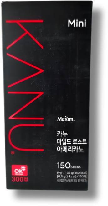 맥심 카누 마일드 미니 아메리카노 스틱 150T, 900mg, 150개입, 1개