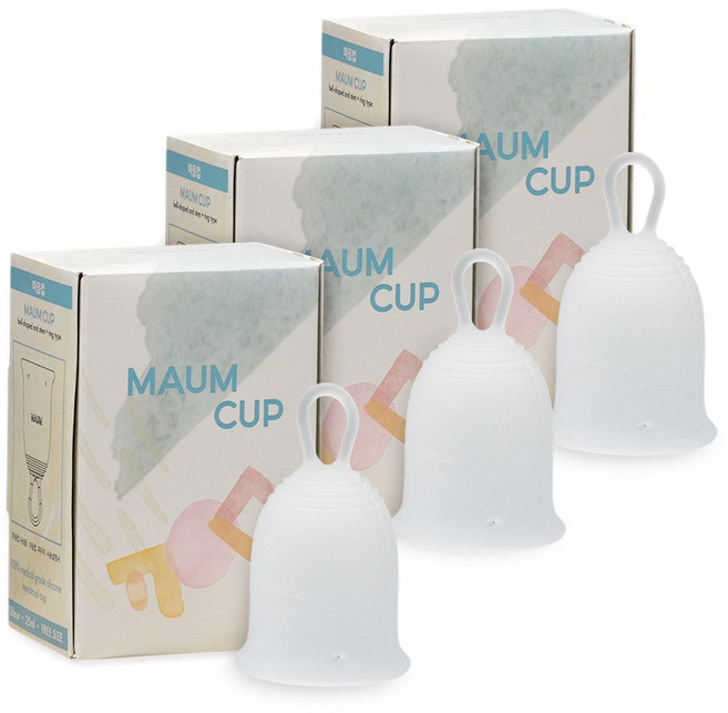 마음컵 생리컵 100% 의료용 실리콘 소형 25ml 3개, 3박스