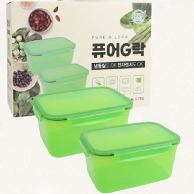 퓨어G락 밀폐용기2종세트, 1개, 밀폐용기2.6L*2조세트