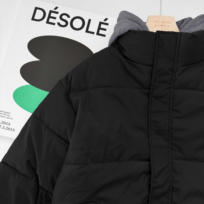 連帽羽絨外套 女 加絨保暖棉服 假兩件 顯瘦拉鏈開衫 秋冬