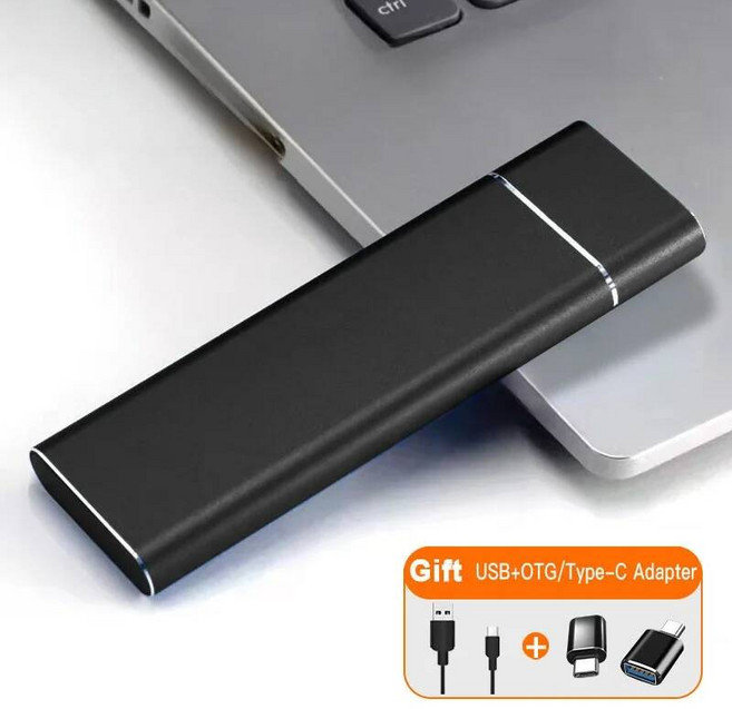 고속 하드 디스크 휴대용 SSD 노트북 Mac용 C타입 USB 3.0 저장 장치 1TB 오리지널 솔리드 스테이트, Black, 8TB, 4) Black - 8TB, 검정색