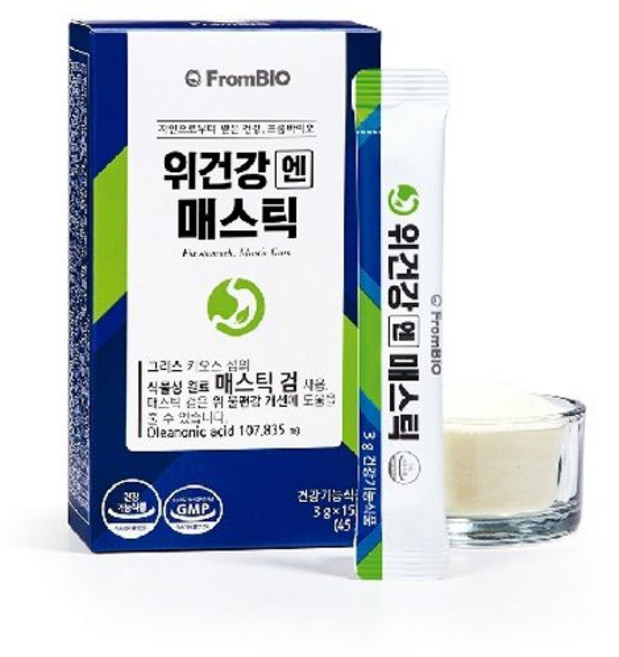 위건강엔 매스틱 3g 15포 3개월분 위에좋은 영양제 건강기능식품, 45g, 6개