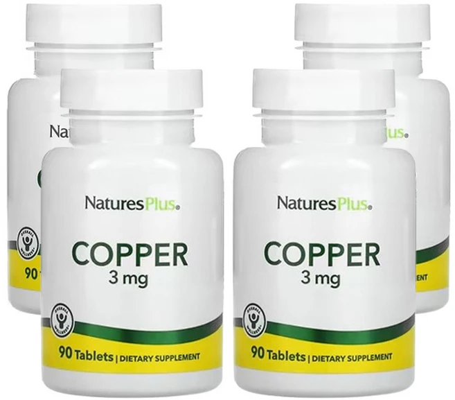 네이쳐스플러스 구리 3mg, 4개, 90정 - 쿠팡