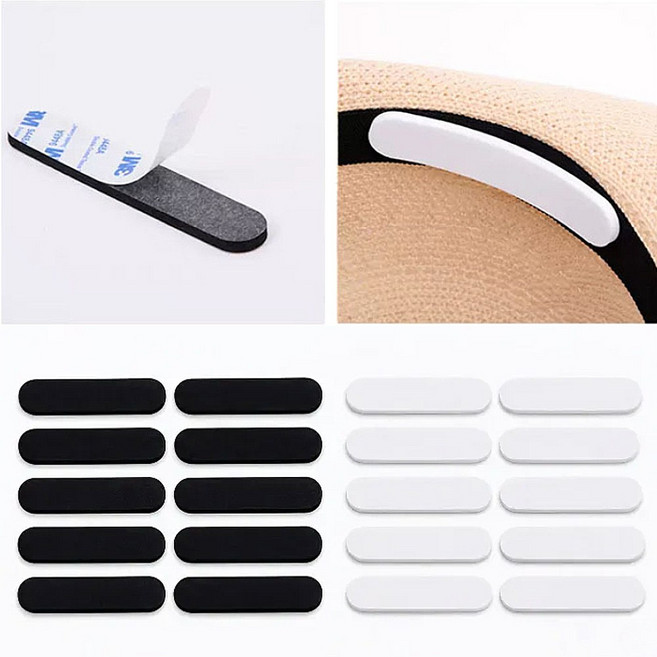 3M 강력접착 모자 크기 조절 패드 사이즈 줄이기 테이프 20P세트, 20개, 블랙