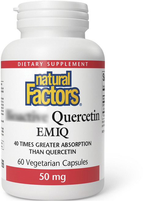natural Factors 活性槲皮素 EMIQ 50毫克 素食膠囊, 60錠, 1個