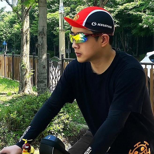 자전거 라이딩 쪽모자 땀배출 통기성 신축성 헬멧 모자 5종 조각모, 디자인-윈드, 1개