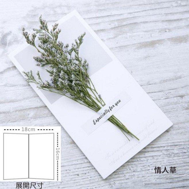乾燥花卡片 萬用卡片, 1個, 情人草, 紫色
