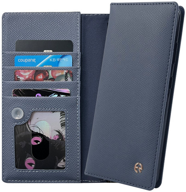 갤럭시와이드7 로우너 카드 수납 흡착 플립 가죽 케이스