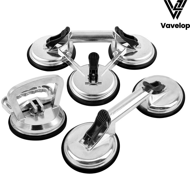 바벨롭 유리 흡착기 압착기 타일 강력 소형 흡착 판 손잡이 알루미늄 1구 2구 3구, 1개