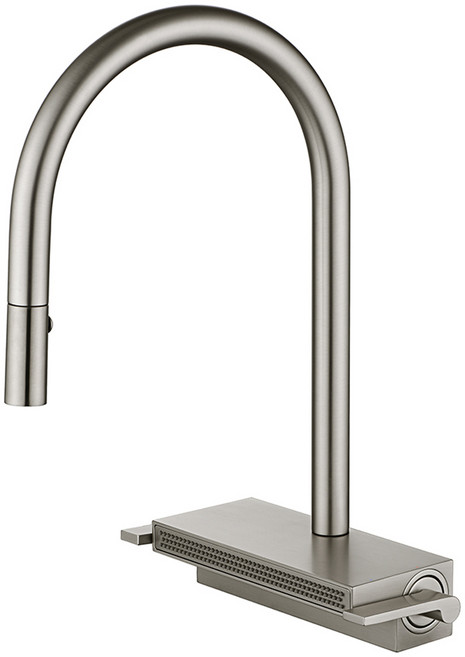 폭포수 주방수전 교체 라우체 피오 TM0030N 무광니켈 거위목, 1개