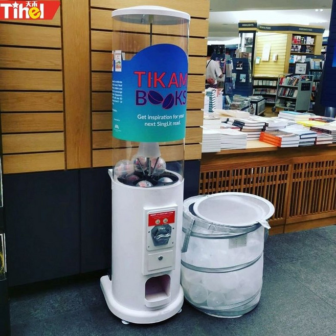 대형 캡슐뽑기기계 매장 가챠 뽑기 사탕 딥블루 뽑기기계, 투명버킷, 1개