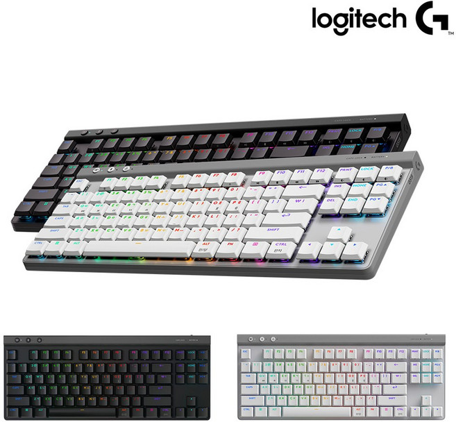 로지텍 G515 LIGHTSPEED TKL 무선 게이밍 키보드, 블랙, 920-012576, 적축