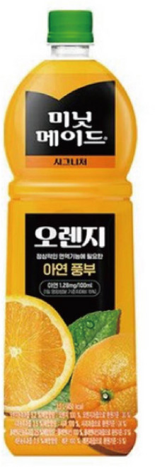 미닛메이드 오리지널 오렌지주스100 1.5L, 2개