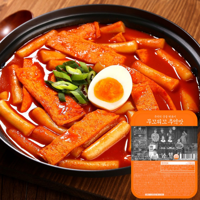 무꼬뭐꼬 추억의 궁물 떡볶이 추억맛, 600g, 6개