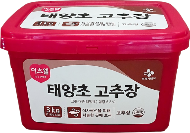 고추장 이츠웰 태양초 3K X4 업소용 식당용