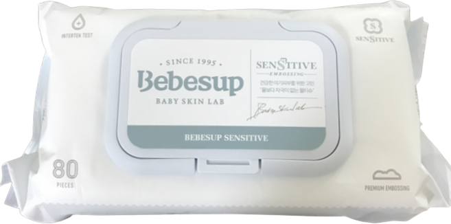 베베숲 저자극 센시티브 엠보싱 물티슈 캡형, 65g, 80매, 20팩