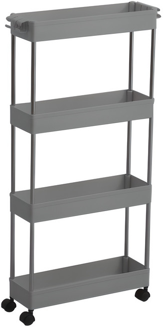 윰스 4단 이동식 선반 수납장, 그레이