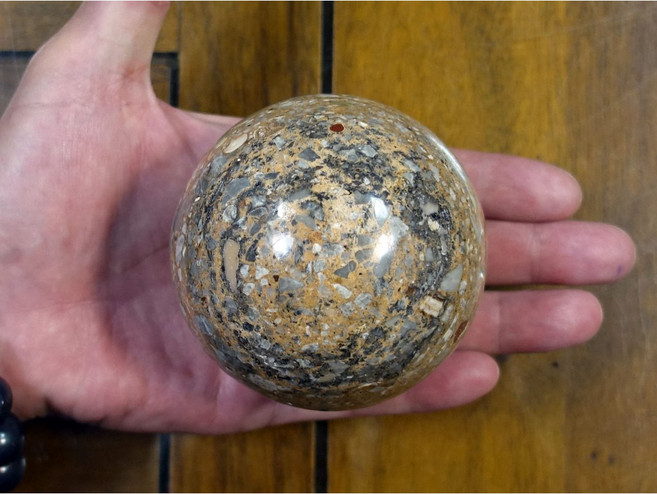 泰國龍宮舍利球691g 直徑79mm SAMROIYOD山脈能量礦石 編號355, 1個