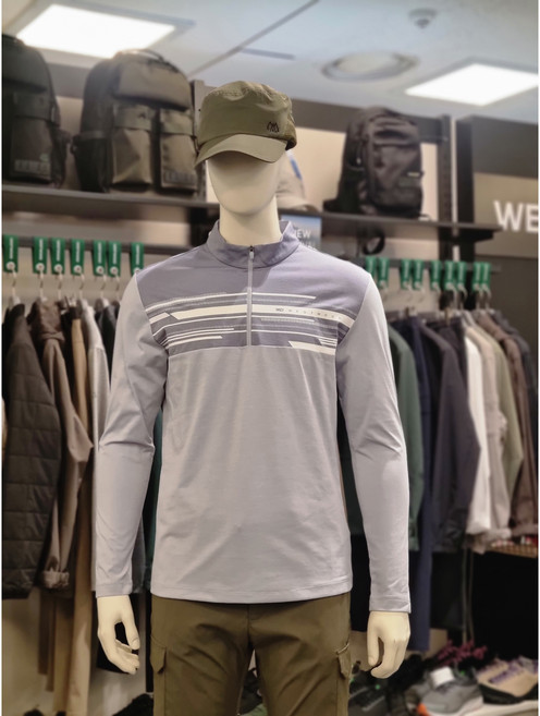 웨스트우드 남성 가로 배색 집업 티셔츠 아웃도어 등산 긴팔 집티 WO1MCTS3011