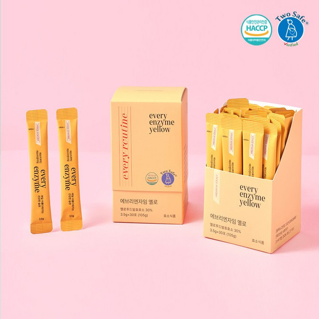 에브리루틴 에브리엔자임 옐로 효소 곡물맛 30포, 1박스, 105g