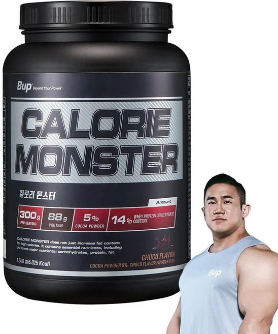 BUP 칼로리몬스터 초코맛 체중증가 게이너, 1.5kg, 1개 - 쿠팡