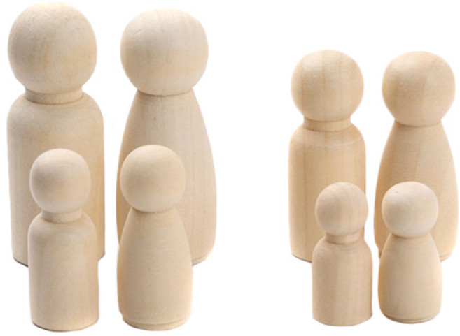 (주)아트인 톨페인팅 목각인형(1개), 여, 120mm