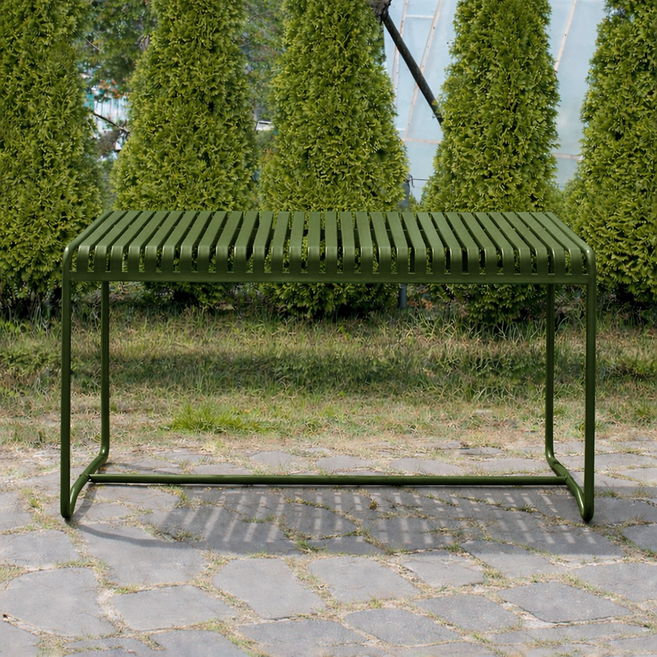 스팅 야외 철제 테이블 카페 피크닉 4인용 테이블, 그린