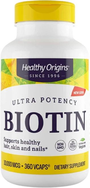 [Healthy Origins] 비오틴 하이 포텐시 5000 mcg 360 베지캡슐, 360정, 1개 - 쿠팡