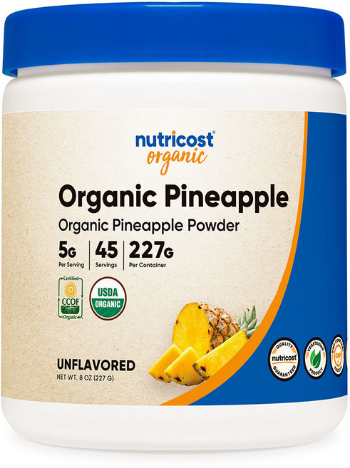 뉴트리코스트 오가닉 파인애플 파우더 8oz, 1개, 227g