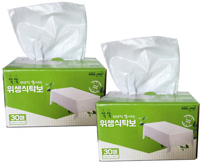 이지원플러스 뽑아쓰는 비닐 식탁보, 2개