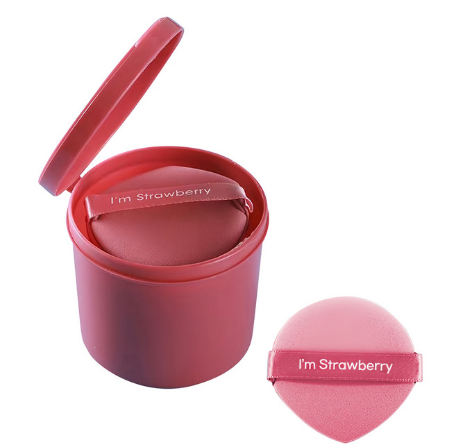 닐로 후르츠 쿠션 물방울형 에어퍼프 7p + 케이스 세트, 핑크, 1세트