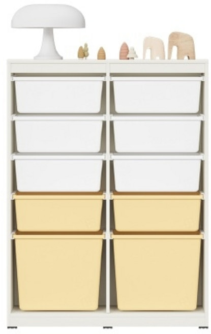 한샘 샘키즈 수납장 870 크림옐로우, (몸통)크림화이트/(박스)화이트/옐로우(A)
