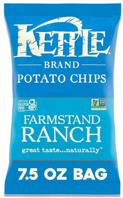 Kettle Brand 할라피뇨 케틀 감자 칩 글루텐 프리 GMO 프리 212.6g(7.5온스) 백, 1개, 212.6g