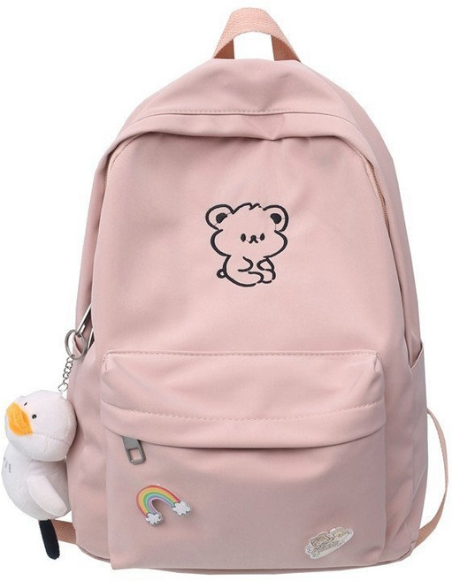 걸스코코 라운드곰돌이백팩 학생가방 데일리 대용량 백팩