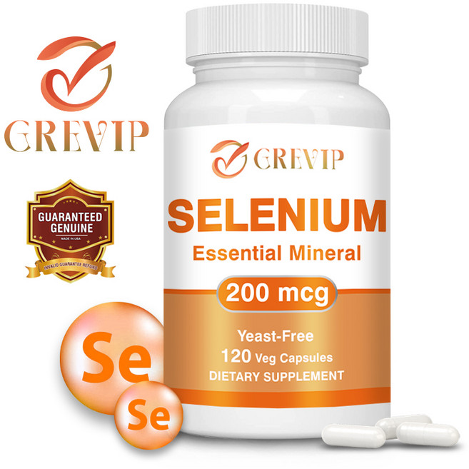 GREVIP 硒 精華礦物質 200微克 120植物膠囊, 120組